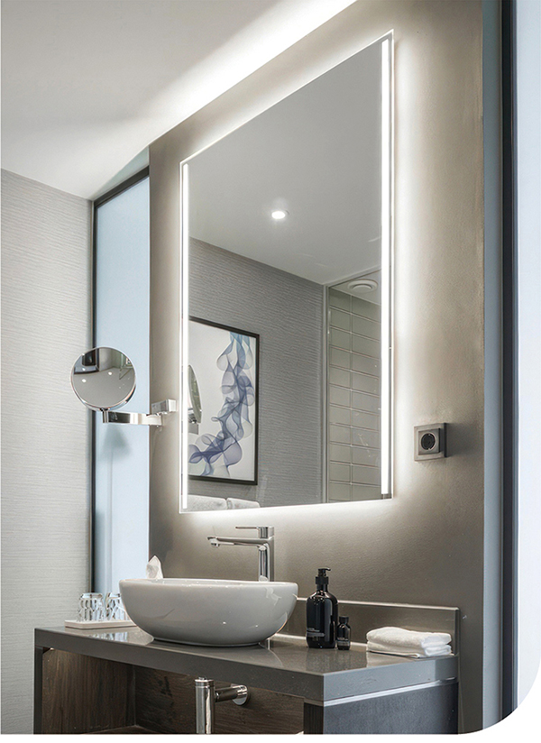 防雾镜子-铝合金底座